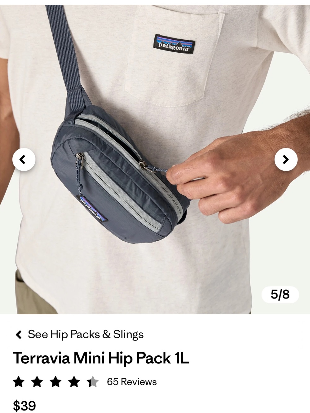 PATAGONIA Terravia Mini Hip Pack 1L Like New - Picture 3 of 6